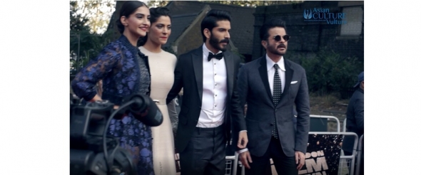 Sonam Kapoor & family support Harshvardhan in MIrzya Red Carpet London Film Festival (video)