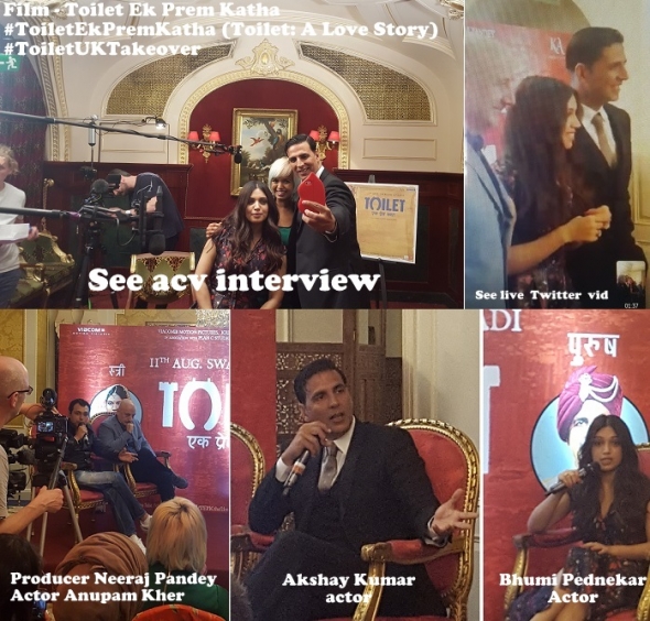 ‘Toilet: Ek Prem Katha’ (film) – interview Akshay Kumar & Bhumi Pednekar coming to our Youtube channel shortly…(subscribe and don’t miss!)