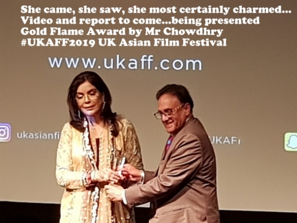 Bollywood icon Zeenat Aman sparkles at Opening Gala of UK Asian Film Festival… (more to follow)