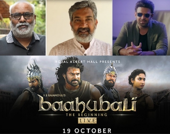 ‘Baahubali – The Beginning’ at the Royal Albert Hall – competition winners announced and star talent Prabhas, SS Rajamouli and MM Keervaani deliver video messages…