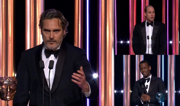 Bafta 2020: Calls for greater diversity echo from all corners – praise for Joaquin Phoenix speech; Prince William says Diversity must be recognised; Michael Ward Rising Star award; Asim Chaudhry skit…