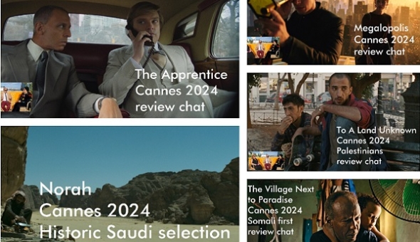 Cannes 2024 – video chat reviews – The Apprentice; Megalopolis; Norah; The Village Next to Paradise; To A Land Unknown